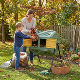 Werph 43 Gal Outdoor Compost Bin for Garden & Kitchen Waste, Grass Green