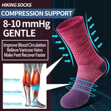 Anlisim Merino Wool Hiking Running Socks for Women, Boot Work Crew Socks