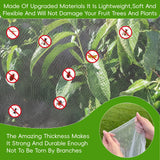 15 x15 ft Large Fruit Tree Netting Cover for Squirrels and Birds with Zipper, Fruit Tree Covers to Protect Fruit from for Fruit Trees (White)