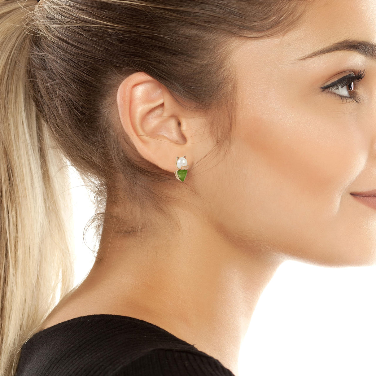 Betsey Johnson Cat Stud Earrings