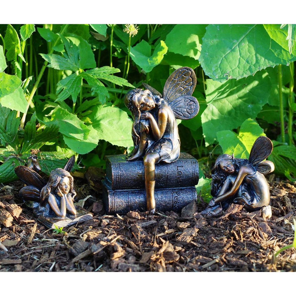 Top Collection 4387 Miniature Garden & Terrarium Fairy Napping on Books Statue, Small