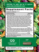 Nature's Truth Fruit and Veggies Supplement | 120 Vegetarian Capsules | 20+ Fruits & Vegetables | Vegetarian, Non-GMO, and Gluten Free Supplement