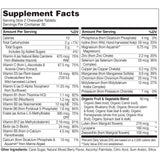 NATURELO Chewable Vitamin for Kids Multivitamin with Whole Food Organic Fruit Blend - 60 Tablets for Children
