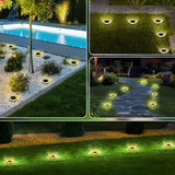 INCX Solar Ground Lights,20 Pack Solar Lights Outdoor Waterproof, Solar Garden Lights Landscape Lighting for Patio Pathway Lawn Yard Deck Driveway Walkway, Warm White