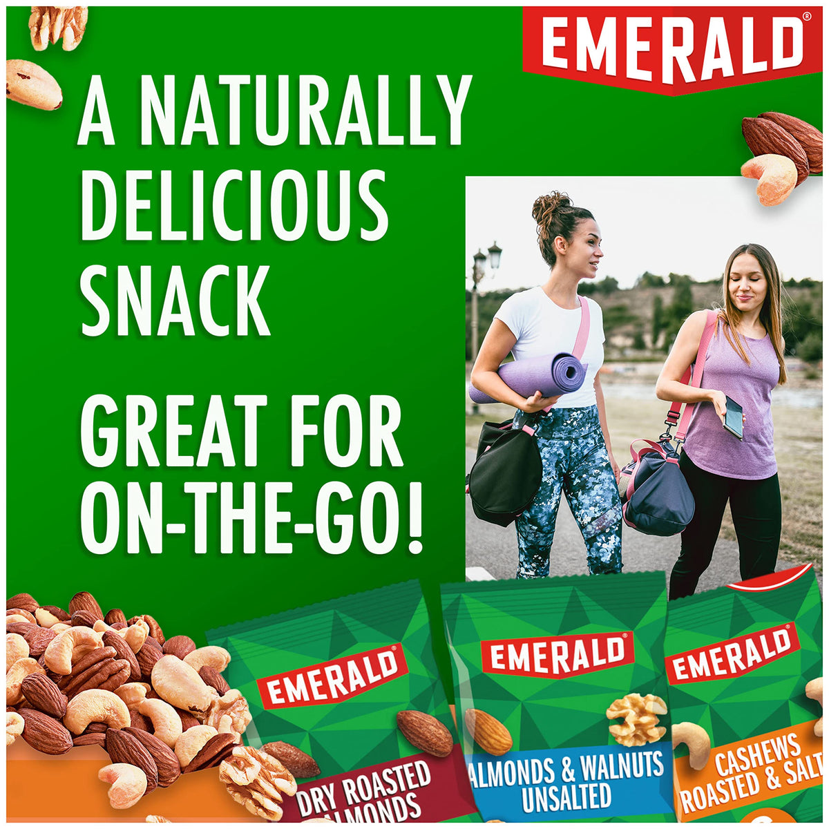 Emerald Mixed Nuts Variety Pack, 100-Calorie Snack Packs, 18 Count