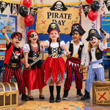 Lingway Toys Kids Pirate Costume,Pirate Dress Up 8pcs Set for Boys 5-6years