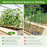 MQHUAYU Cucumber Trellis for Raised Bed,U-Shape Garden Trellis for Climbing Plants Outdoor, Metal Arch Vegetables Trellis, Plant Support for Vine (Green, 63" Lx21.6 Wx47.2 H-Large)