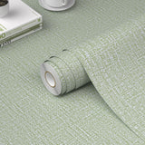 WADILE Grasscloth Peel and Stick Wallpaper 23.6in x 118in, Textured Contact Paper for Cabinets, Faux Linen Wall Paper Pull and Stick, Fabric Vinyl Wallpaper Self Adhesive Light Green