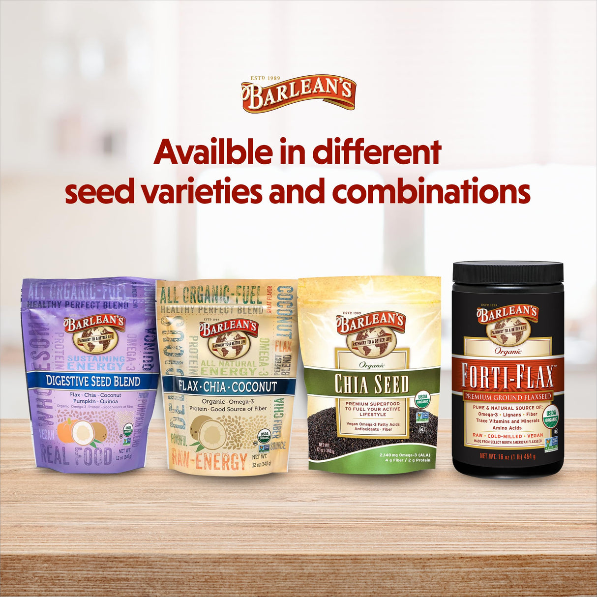 Barlean's Forti-Flax Organic Flaxseed, Ground Whole Raw Seeds, Omega-3 Supplement with Lignans and Dietary Fiber, Bulk Ground Flax Seed, 16 oz, 2 Pack