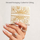 ASHINE Double Earrings for Two Holes 14K Gold Plated Linked Tennis