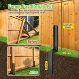 8 Pcs Fence Post Repair, Heavy Duty Fence Post Kit Anchor Ground Stakes for Repairing Tilted, Broken Wood Support