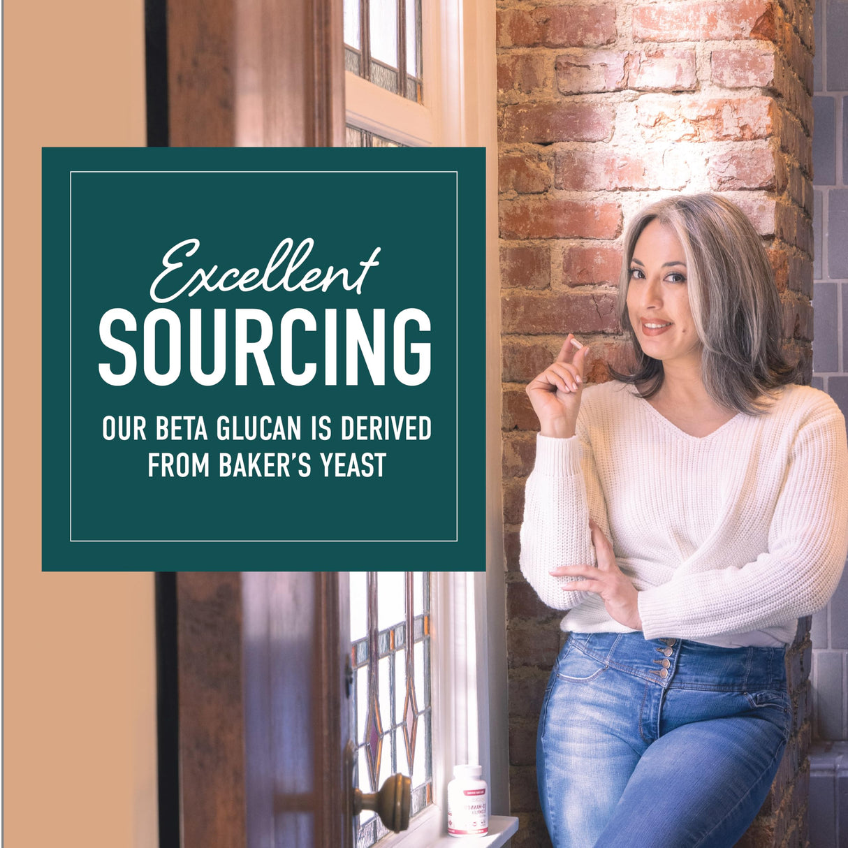 Beta Glucan Supplement 1100mg for Immunity, Skin & Gut Support | 1,3D & 1,6 Beta Glucans Extra Strength Formula | 85% Concentrated & Over 500mg Per Capsule | Non-GMO, Vegan, Gluten-Free 60ct