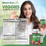Fruits and Veggies Superfood Gummies Supplement - Fruits and Vegetables Gummy - Nature Vitamins Nutritional Balance, Vegan, Non-GMO, Gluten-Free - (Total 120 Gummies - Pack of 2) Made in USA
