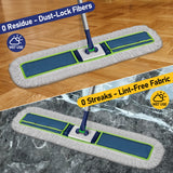 Enspoway 41" Large Commercial Dust Mop Push Broom for Janitor Dry Sweeping