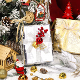 WRAPAHOLIC 30 Inch Christmas Wrapping Paper Roll - Jumbo Roll Red Green Gold and Silver Snowflakes Trees Holiday Collection with Metallic Foil Shine - 4 Rolls - 30 Inch x 120 Inch Per Roll