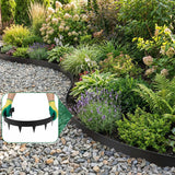 SnugNiture Galvanized Steel Landscape Edging - 4.5 inch Hammer-in Metal Garden Edging with 16Pcs Stakes, Edging for Lawn, Flower Bed and Yard - Garden Edger Border (50Ft Total)