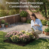 10 Packs Plant Protectors from Animals, 30Pcs 12"x 16" Large Metal Wire Mesh Garden Plant Cages for Outdoor Gardening, Chicken Wire Cloche Plant Cages for Rabbits with Zip Ties & Stakes(Black)