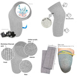 SENIOR ICARE Elastic Cotton Knee Warmers, Knee Sleeves for Men and Women - Circulation Support and Joint Pain Relief, Arthritis Aid, One Pair, Made in Japan