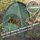 2pcs Quick Set up Pop up Garden Netting 28”x28”x32”Portable Plant Cover Net ,Locusts,Birds,Small Animal Garden Fruit and Flower Cages Portable Carry Bag with 16 Stakes
