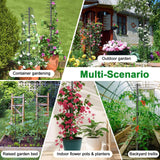 2 Pack Spiral Metal Garden Trellis for Climbing Plants Outdoor - 72" Large Heavy Duty Plant Support Tower with Center Pole, for Outdoor Garden, Raised Bed,Backyard,Container Gardening