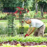 Mushroom Obelisk Trellis for Climbing Plants Outdoor 65", Adjustable Weatherproof Garden Umbrella Plant Trellis Support for Rose, Clematis, Cucumber, Pole Beans, Potted Plants, Yard Patio, 1 Pack