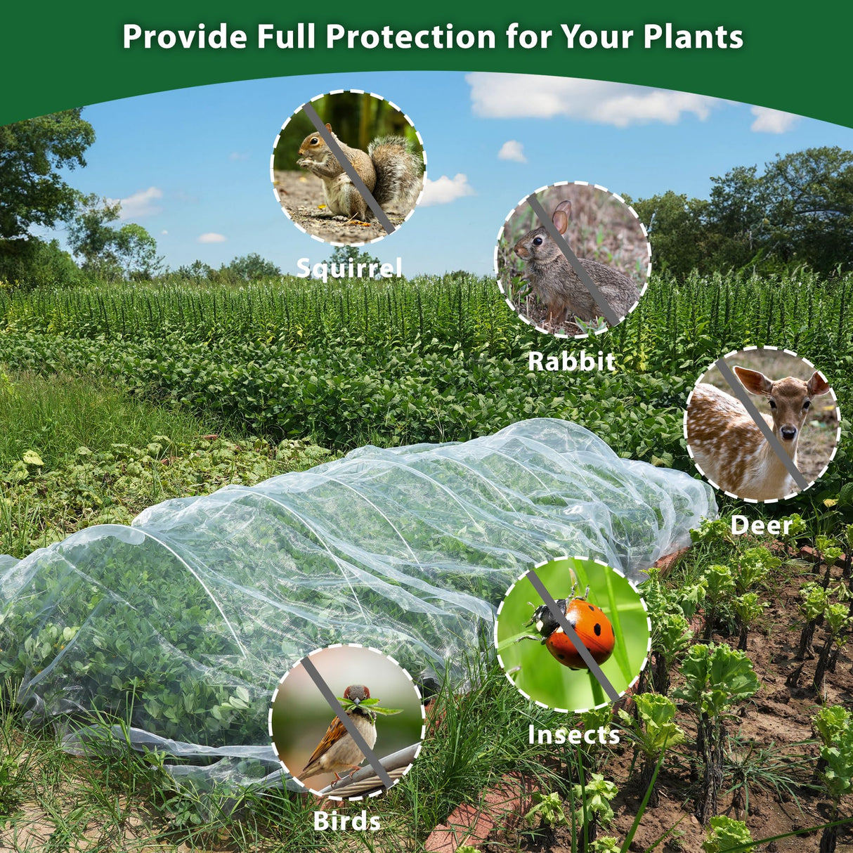 10 * 33FT Ultra Fine Garden Mesh Netting Pest Barrier, White Plant Covers for Outdoor Patio Greenhouse Crop Vegetables Fruit Flower Garden Protection, Row Covers Fabric Screen Insect Bug Bird Netting
