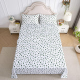 Printed Queen Size Sheet Sets, Christmas Holiday Bed Sheets Queen, Brushed Microfiber Fitted Sheet with 15" Deep Pocket for Queen Size Bed, Christmas Reindeer Patterned Sheets & Pillowcase Set