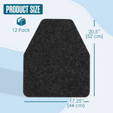 Houseables Urinal Mats, Urinal Mats for Men Bathroom, Floor Pads, Disposable Toilet Matt, for Pee, Commercial, Reusable, Urine, Splash Guard, Drip, Restroom, Mens Room, Large, Black, 17.25x20.5”, 12PK