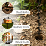 TCBWFY 2x32 Inch Auger Drill Bit for Planting - Long Handle Easy Planter Garden Auger - Bulb & Bedding Plant Augers - Post Hole Digger for 3/8”Hex Drive