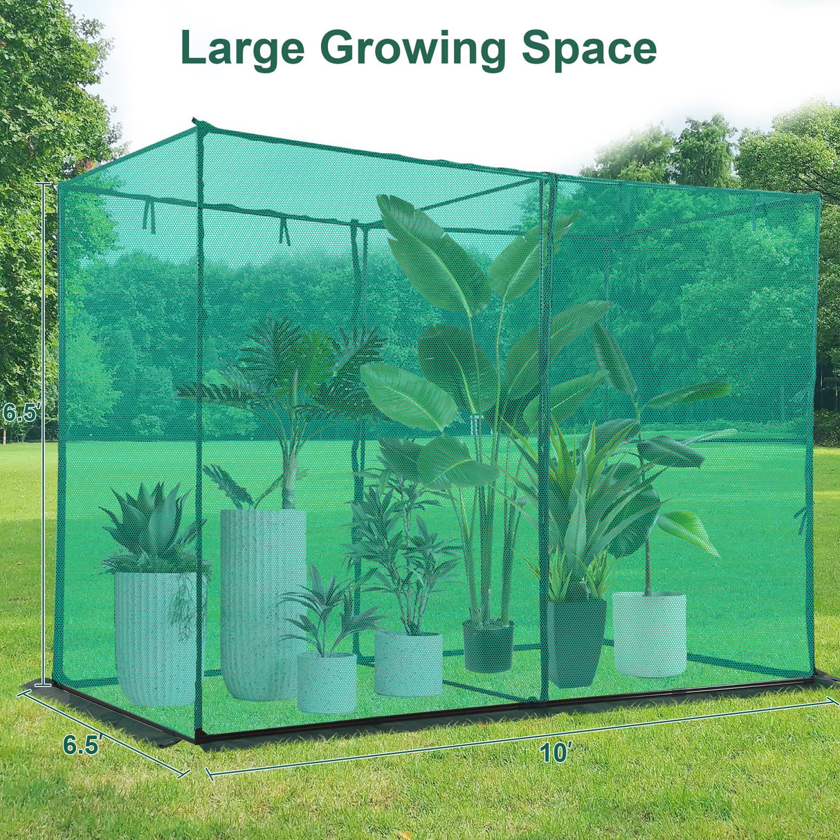Toriexon Crop Cage Plant Protection Tent 6.5 x 10 x 6.5 Feet