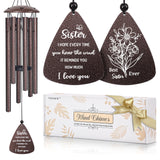 Sister Gifts, 32" Bronze Wind Chimes, Sister's Birthday Gifts from Sisters