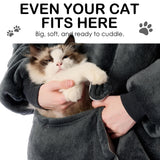 Krifey Wearable Blanket Hoodie, Oversized Sherpa Hooded as Birthday Gifts Christmas Gifts for Mom Women Girlfriend Men, Cozy Sweatshirt with Giant Pocket