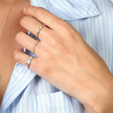 By Hannah Design Teeny Tiny Stacking Sterling Silver Ring Personalized Ring