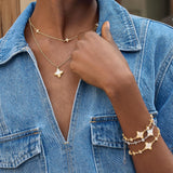 Cicy Bell Womens Bracelets 18k Gold Plated Adjustable Chain Link