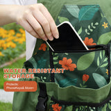 GeerDuo Gardening Apron with Quick Release Pockets for Women, Water Resistant Picking Pouch(Green)