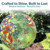 Sunnydaze 10-Inch Gazing Ball for Garden - Glass Gazing Globe for Outside - Garden Orb Yard Decor, Great for Outdoor Enthusiasts - Green Artistic