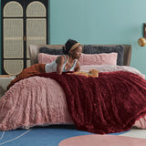 Bedsure GentleSoft Fluffy Burgundy Red Throw Blanket, Maroon Red Decor Gifts for Women, Soft Cozy Fuzzy Sherpa Fleece Plush Thick Warm Faux Fur Throws for Couch, Bed, Christmas Blanket for Mom, 50x60