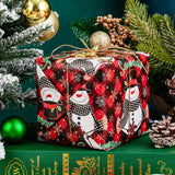 LeZakaa Christmas Wrapping Paper Jumbo Roll, Snowman & White Black Buffalo Plaid Xmas Reversible Design, Holiday Party Gift Wrap for Kids Boys Girls, 30 in x 32.8 Ft