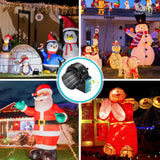 Hiboom 2 Pack Replacement Inflatable Fan Blower, 0.5A Output Air Blower for Inflatable with 3 LED, Air Blow Replacement for Halloween Christmas Yard Blow Up Decor