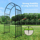 SCENDOR Garden Arbors, Curved Metal Endurable Iron Trellis Plants Stand Use for Outdoor Garden Arbor Climbing Plants Wedding Arches Ceremony
