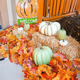 CQURE 5 Pack Fall Leaf Garland, Total 29.5Ft Artificial Fall Vines Autumn Garland Fall Maple Leaves Thanksgiving Decor for Home Wedding Fireplace Christmas