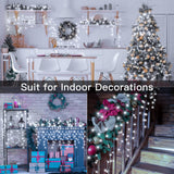 Ollny Icicle Lights for Outside 504LED 41FT, Cool White Christmas Light with Remote 8Modes Timers Waterproof, Plug in Connectable Hanging Lights for Outdoor Indoor House Roof Holiday