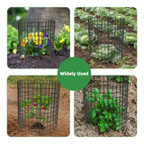 UNIFAMILY 12 Pcs Plant Protectors from Animals, 16x12IN Metal Plant Cage to Keep Animals Out, 4 Pack Garden Cages to Keep Animals Out, Garden Protection for Vegetables Chicken Wire Cage for Plants