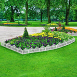 CooTentler Garden Edging Border No-Dig 13FT White 9.3 Inch Tall Landscape Edging with 14pcs Stakes for Decorate the Garden