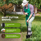 CKG Metal Detecting Shovel Digging Tool with Double Serrated Blade – Heavy Duty Digger Garden Root Cutter T-Handle Spade Professional Metal Detector Accessories