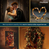 MUMUXI 24 Pack 7.2ft Fairy Lights Battery Operated String Lights, 20 Mini Battery Powered LEDs for Centerpiece Table Decorations, Wedding Party Bedroom Mason Jar Christmas, Warm White