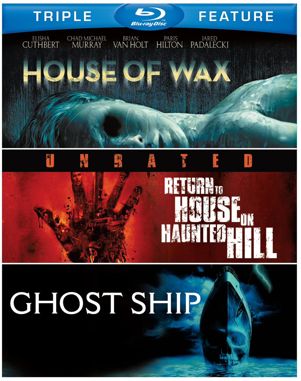 House of Wax (2005) / Return to House on Haunted Hill / Ghost Ship (BD) (3FE) [Blu-ray]