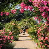 RUBFAC 94" Metal Garden Arch Trellis for Climbing Plants Outdoor, Garden Arbors and Arches, Wedding Arch Frame Archway for Balloons Pumpkin Vines Halloween Christmas Party Decoration, Black