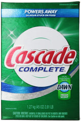 Cascade Complete, Powder Dishwasher Detergent, Fresh Scent 90 Oz (Pack of 1)