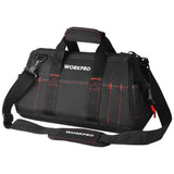 WORKPRO 16-inch Close Top Wide Mouth Tool Storage Bag with Water Proof Rubber Base, W081022A, 16"